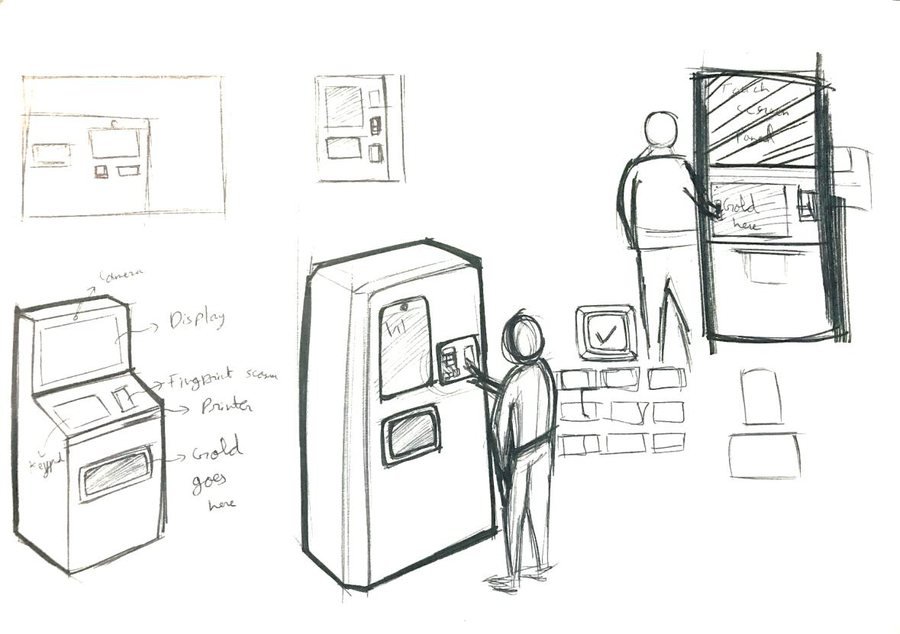 Standing kiosks drawn closer to the passbook machine interaction people already know.