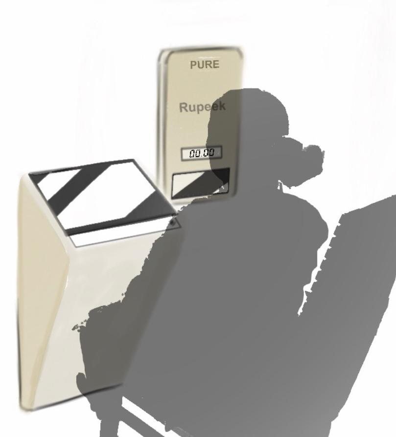 The gold biscuit look — the machine reading as the thing it dispenses value against.