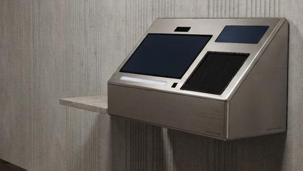 Desk-mounted variant in situ.